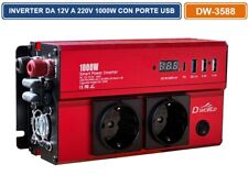 INVERTER CONVERTITORE DA 12V A 220V POTENZA 1000W CON PORTE USB PER CAMPER-AUTO