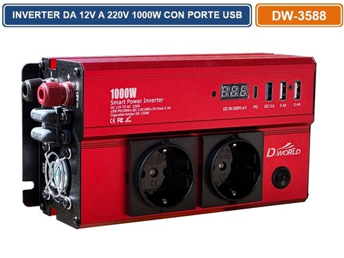 Inverter convertitore 12v a - convertitore,