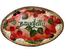 Piatto servizio bruschette italiano Made in Italy 1737/29 ovale 11,5x7,25