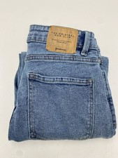 Jeans donna Stradivarius originale mamma slim denim blu taglia 4