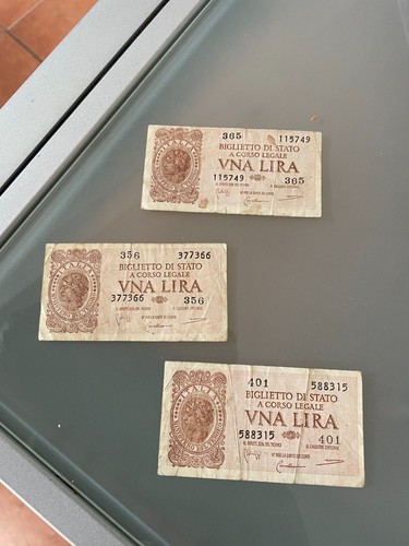 Banconota lira italiana 1944 - lira,