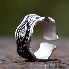Anello con pietra lupo Sculpt