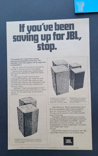 Jbl decade e 36 - 16,26,