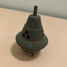 Piccolo bruciatore incenso metallo vintage artigianato orientale da collezione 