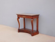 Console mobile da ingresso con piano d'appoggio in marmo, ciliegio/mogano, '800