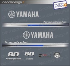Adesivi calandra motore marino fuoribordo Yamaha 80 cv F80 gommone barca