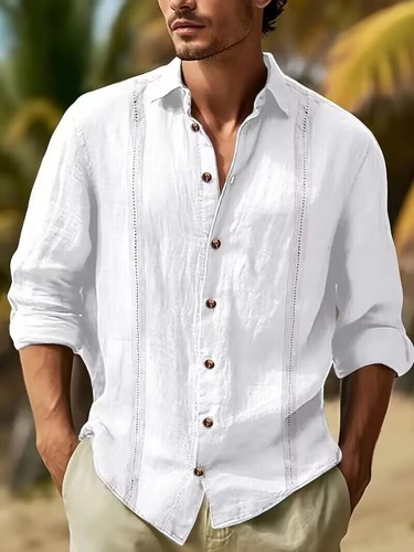 Camicia uomo cotone bianco