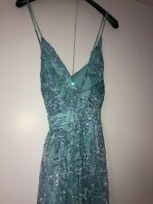 Vestito Donna Lungo Elegante Da Sera Cerimonia Party Sexy Brillantinato