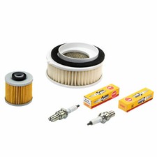 Kit Manutenzione per Yamaha XVS 650 Dragstar 97-07 Filtro Aria+Filtro Olio+Candele