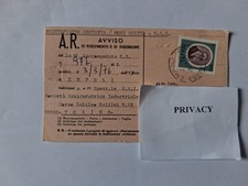 Storia Postale - Avviso di ricevimento - 1975 Artisti Alfano- l. 100