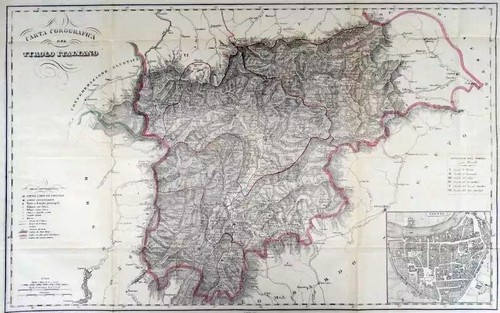 Carta corografica tirolo - carta,