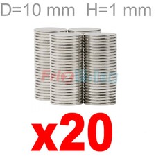 20 SUPER MM NEODIMIO 10X1 MAGNETI CALAMITA MAGNETE CALAMITE CERAMICA FIMO pf