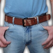 Cintura uomo vintage Rawlings calcio in pelle taglia dalla 33 alla 36