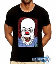 T-SHIRT MAGLIETTA IT PENNYWISE CLOWN PAGLIACCIO STEPHEN KING HORROR VILLAIN EVIL