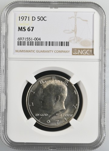 1971 kennedy half ngc - kennedy, ms67