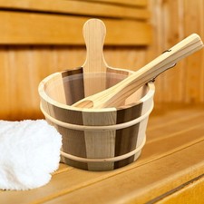 Botte e mestolo per sauna in