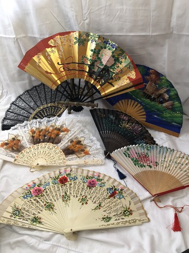 Lotto ventagli vintage a - ventagli,
