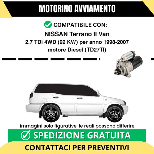 Motorino avviamento nissan - motorino,