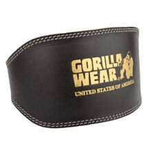 Gorilla Wear Full Leather Padded Belt cintura sollevamento pesi fitness bodybuilding