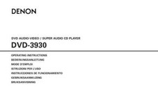 Denon DVD-3930 Lettore DVD Manuale del proprietario