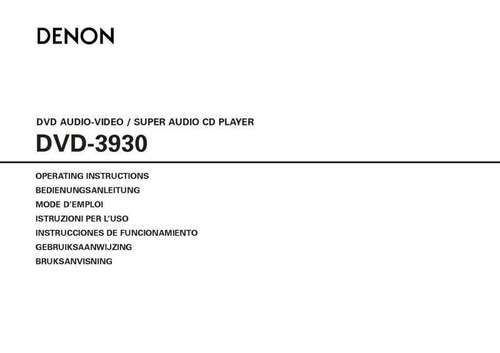 Denon dvd 3930 lettore - lettore,