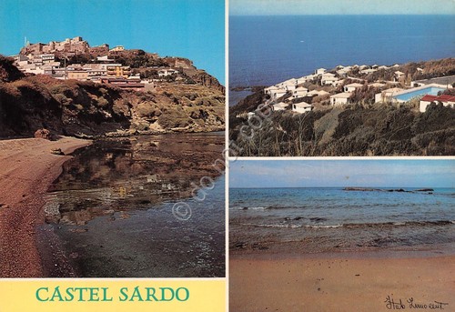 Cartolina castelsardo vedute - castelsardo,