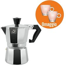 Caffettiera Moka Express in alluminio da 1 a 18 tazze + 2 TAZZE DA CAFFE OMAGGIO