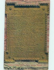 TAVOLETTA COMMEMORATIVA DIVISA PRESSO LA CHIESA DI SAN PAOLO Norfolk Virginia VA AD1959