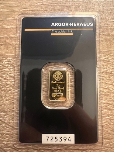 Lingotto oro argor - d'oro, argor-heraeus