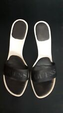 ZOCCOLI SANDALI GUESS BIANCO/NERO TACCO ALTO A SPILLO 9 CM N° 40 USATISSIME