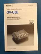 sony video cassette recorder GV-U5E operating instructions 1991 aa.vv 