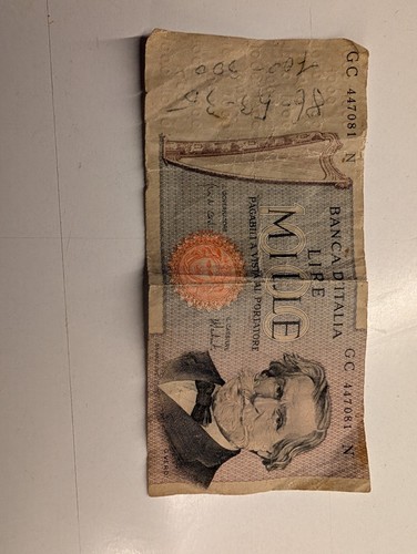 Banconota mille lire 1000 lire