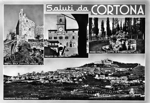 2252 cartolina cortona vedute - cartolina,