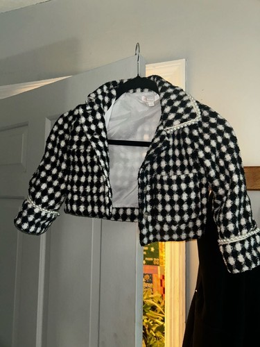 Giacca ritagliata tweed a - giacca,