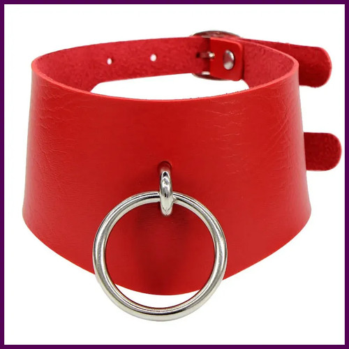 Collana girocollo pelle pu - girocollo,