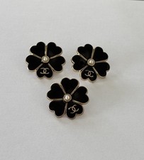 Boutons chanel vintage noir - vintage,