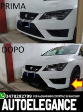 SOTTO PARAURTI ANTERIORE PER SEAT LEON 5F FR 2012-2016 LOOK DYNAMIC ABS GREZZO
