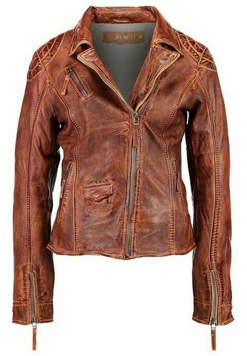 Giacca pelle biker donna