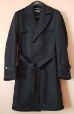 EXIBIT CAPPOTTO IN LANA UOMO MADE IN ITALY MAN BLACK COAT TG 48 - M/L