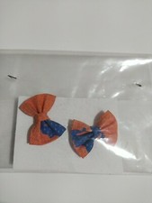 NAJ OLEARI-orecchini a fiocchi-vintage anni 90- realizzati con tessuti originali