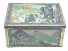 Scatola latta magnesia San Pellegrino paesaggio alpino tin box tole boite