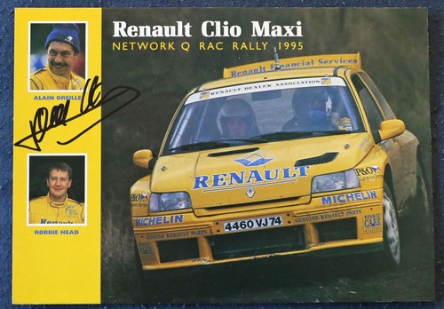 Cartolina rally firmata alain - cartolina,