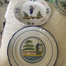 Pair Antique French Faience