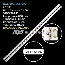 KIT 2 BARRE STRIP 5 LED TV LG