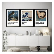 3pz Hokusai - Quadro Moderno