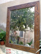 Specchio vintage in stile sardo in  legno massello.