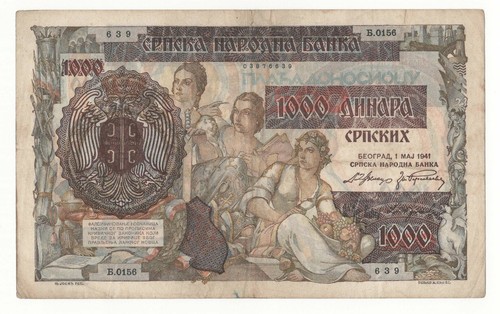 Jugoslavia 1000 dinara 1941 - 1000,
