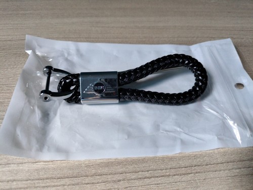 Portachiavi nero pelle mini - nero,