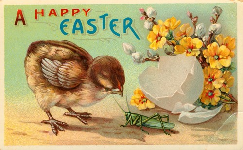 Cartolina pasquale antica 1914