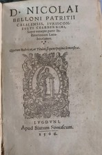 LIBRO 1500 LEGGE - D. Nicolai Belloni Patritii Casalensis, iurisconsulti 1566
